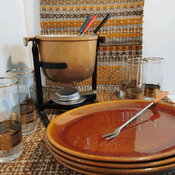 Le Creuset Fondue Set Vintage Recycled