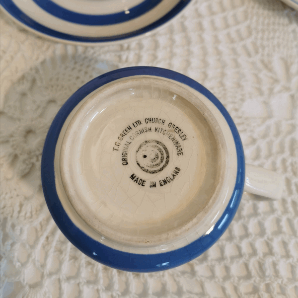 Cornishware Straight Egg Cups – Set Of 4, Blue & White Stripes, 2x1.5 Inches, Dishwasher & Microwave Safe
