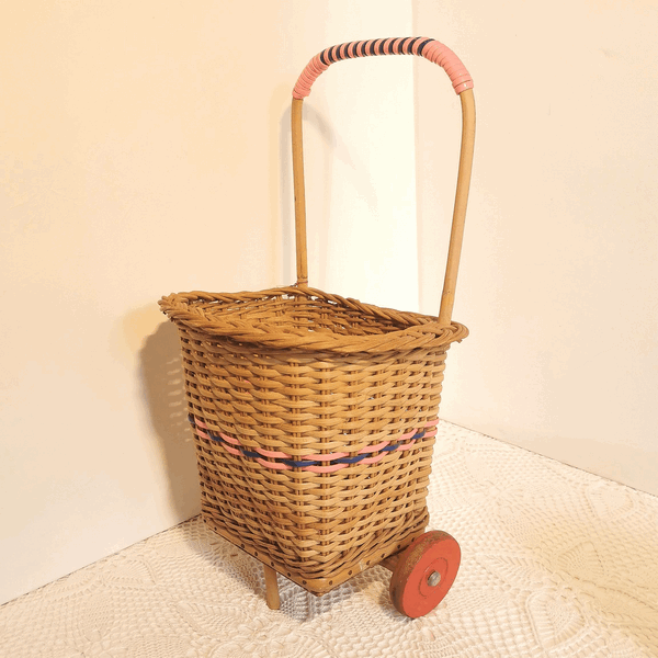 toy organizer with wicker baskets