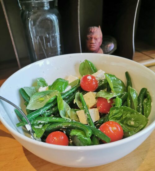 Bean and Feta Salad Recipe Vintage Recycled