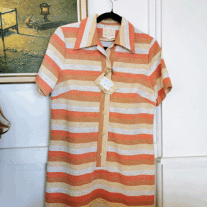 Vintage Dress- orange striped